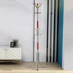 Металева підлогова стійка-вішалка для одягу Coat Rack тринога 16 гачків - мініатюра 4