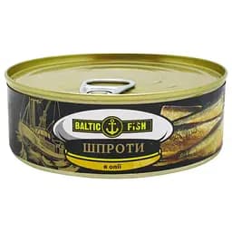Шпроти Baltic Fish в олії ж / б ключ 240 г