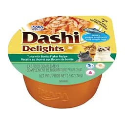 Лакомство Inaba Dashi Delights для кошек тунец с хлопьями бонито 70 г