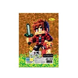 Блокнот А6 АП-1710-8, 40 аркушів, пружина збоку