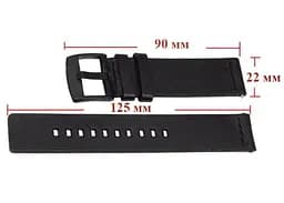 Шкіряний ремінець Primo Classic для годинника Motorola Moto 360 2nd gen (46 мм) Black - мініатюра 7