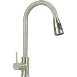 Смеситель Platinum KT 8203 (8614) с выдвижным изливом серый комби