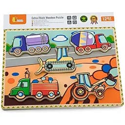 Дерев'яна рамка-вкладиш Viga Toys Спецмашини (56439) - мініатюра 2