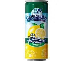 San Benedetto Prima Spremitura Limone, 0,33 л, Напій газований соковмісний Лимон Сан Бенедетто, ж/б