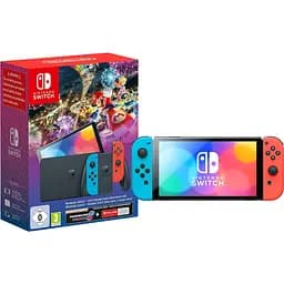 Портативна ігрова консоль Nintendo Switch OLED with Neon Blue and Neon Red Joy-Con + Mario Kart 8 Deluxe [153307]
