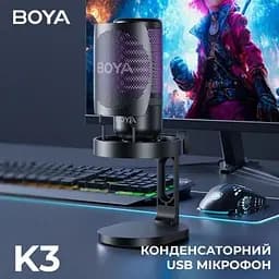 Мікрофон Boya K3-02 RGB Type-C/3,5 мм Black (Boya K3-02) - мініатюра 4