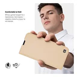 Чехол-книжка для Realme 13+ 5G, OneFold Case, золотой, из экокожи (PU) и TPU, с магнитом, с подставкой и отделением для карт, трансформируется в подставку, противоударный, защита всего корпуса, ArmorStandart (ARM80573) - мініатюра 5