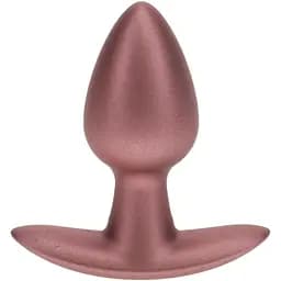 Анальна пробка Ouch! Smooth Anal Plug Metallic S 6.5 см (рожеве золото)