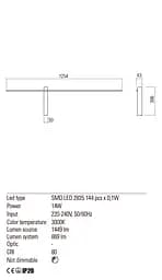Бра Redo TANGENT AP LED 14W 3000K LEFT SWH (4.1.2) 01-2200 - мініатюра 3