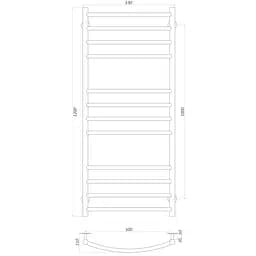 Рушникосушарка UNIO LDE EL 1200-500-12 Драбинка Дуга Еліт (21433) - мініатюра 5