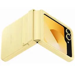 Шкіряний чохол Epik Leather Case AAA для Samsung Galaxy Z Flip6 Yellow - мініатюра 5