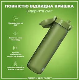 Пляшка для води ION8 1000 мл (ЕКО пляшка) BPA Free, Khaki Green (I8RF1000KGRE) - мініатюра 3