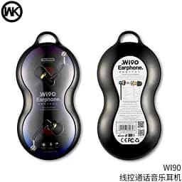 Навушники провідні WK Wired Earphone Wi90 1.2 м чорні - мініатюра 3