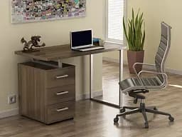 Письмовий стіл Loft Design L-27 Сріблястий (Горіх Модена)
