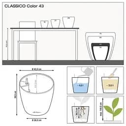 Вазон Lechuza Classico Color, 33 л, білий (13230) - мініатюра 3