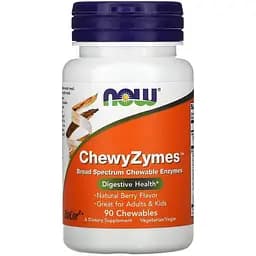 Натуральная добавка NOW ChewyZymes, 90 жевательных таблеток