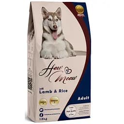 Повнораціонний корм для дорослих собак How Meow Dog Adult з ягням та рисом 15кг