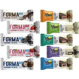 Набір батончик FitWin Protein + Forma Bar 33% Блок Mix 600 г (10 шт. по 60 г)