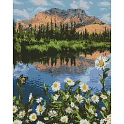 Набір з алмазною мозаїкою Ідейка Гірський пейзаж, 50х40 см (AMO7057)