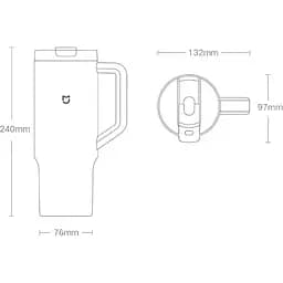 Термокухоль MiJia Straw Cup 1л White [MJXGB01RM] [115322] - мініатюра 8