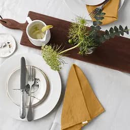 Набір серветок Cosas Curcuma 2 шт. 30х30 см гірчичний (Set-2Serviette_RanforsMustard_30) - мініатюра 3