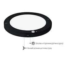 Світильник накладний з датчиком руху MARTHA PRO-18" 18W 3000k 4500k 6000k