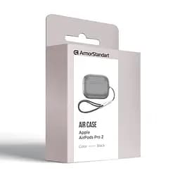 Чохол для навушників Apple AirPods Pro 2 2022, чорний, Air, термополіуретан (TPU), протиударний, захист від подряпин, пилу і ударів, футляр з карабіном для кріплення, точні вирізи для доступу до роз"ємів, ArmorStandart (ARM85334) - мініатюра 4