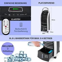 Мобільний кондиціонер вентилятор Klarstein Maxfresh 4 -в-1 (10029394) - мініатюра 2