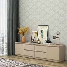 Тумба під телевізор MebelStar Нео 4Ш2Д 200x43x53 см Кашемір (MBS-1012)