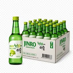 Упаковка соджу Jinro Green Grape Білий виноград 13.0%, 360 мл x 20 шт.