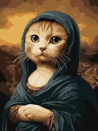 Набір для розпису по номерах Таємнича кішка, Ideyka, 30x40 см, КНО6686