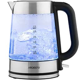 Электрочайник Ardesto Strix EKL-F200 скло 1.7 л сріблясто-чорний (EKL-F200)