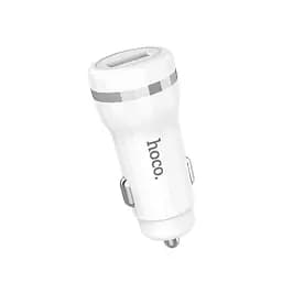 Автомобільний зарядний пристрій Hoco Z27 2 USB White + USB Cable Type-C