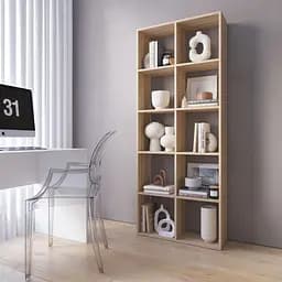 Книжкова полиця стелаж Vays M-1 на 10 комірок ЛДСП 72x29x178 см для дому офісу дитячої або вітальні - мініатюра 2