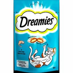 Лакомство для кошек Dreamies с лососем 60 г