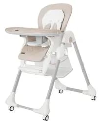Дитячий стільчик для годування малюка складний пластиковий Toffee Carrello Light Beige