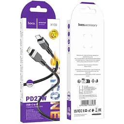 Дата кабель Hoco X109 Energy silicone Type-C to Lightning (2m) Black - мініатюра 2