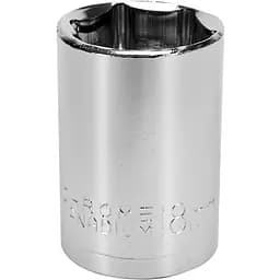 Головка торцева 6-гранна Sthor квадрат 1/2" М18 з вуглецевої сталі (53340)