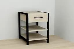 Тумба універсальна Ferrum-decor Вів'єн 1/2 50x41x40 чорний ДСП Дуб Сонома 16мм (FRD-104124)