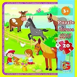 Детский пазл "Ферма" G-Toys LA10, 20 элементов