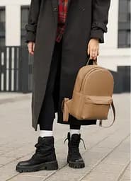 Жіночий рюкзак Sambag Brix Classic кавовий 35 х 25 х 12 см (14511021) - мініатюра 4