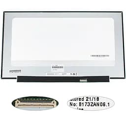 Матриця 17.3 B173ZAN06.1 3840х2160, 40pineDP, IPS, 120hz, 500cd/m2, кольоропередача 100%, LED, SLIM без планок та вушок, матова, роз'єм праворуч знизу для ноутбука