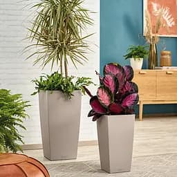 Вазон Lechuza Cubico Color, 14 л, пісочно-коричневий (13288) - мініатюра 9