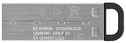 Flash Drives DataTraveler Kyson 128GB USB 3.2 (DTKN/128GB) Silver/Black Kingston teh0023316 - мініатюра 2