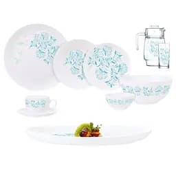 Сервіз Luminarc Diwali Frescura Turquoise, 6 персон, 46 предметів, білий (Q7823)