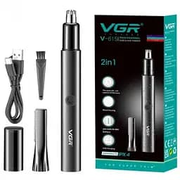 Тример для носа та вух акумуляторний для чоловіків VGR V-615 2в1 Professional IPX4 - мініатюра 2