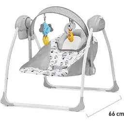 Крісло-гойдалка Kinderkraft Flo Mint сіре з блакитним (00-00158385) - мініатюра 12