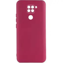 Чохол TPU GETMAN Liquid Silk Full Camera для Xiaomi Redmi Note 9 / Redmi 10X Бордовий / Marsala