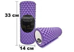 Масажний ролик EasyFit Grid Roller Light 33 см Фіолетовий - мініатюра 2