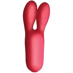 Кліторальний вібратор SugarBoo Coral Kiss з вушками два мотори робота від батарейок